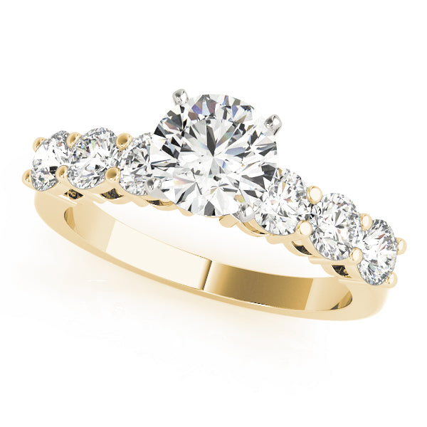 Shared Prong Engagement Ring