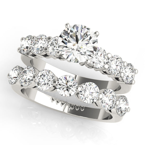 Shared Prong Engagement Ring
