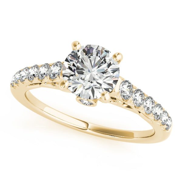 Single Row Prong Set Engagement Ring