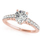 Single Row Prong Set Engagement Ring