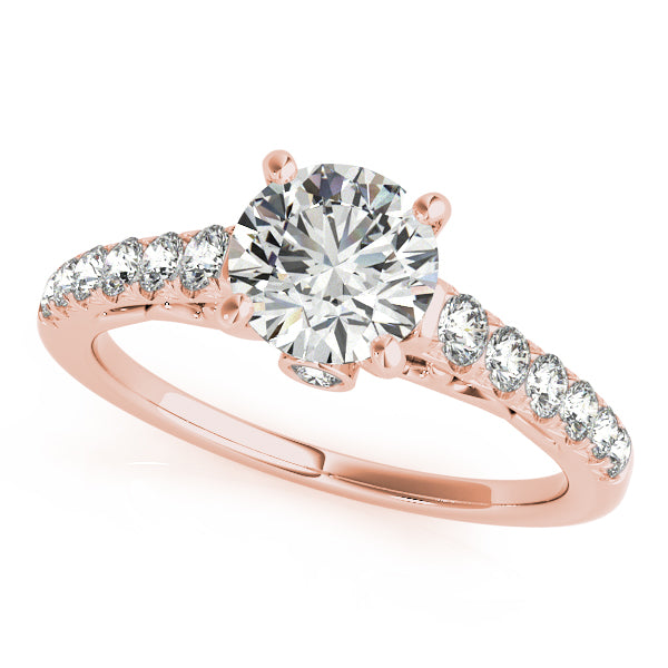 Single Row Prong Set Engagement Ring