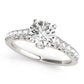 Single Row Prong Set Engagement Ring