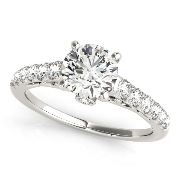 Single Row Prong Set Engagement Ring