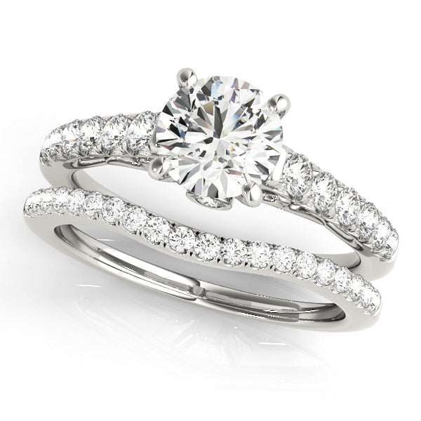 Single Row Prong Set Engagement Ring