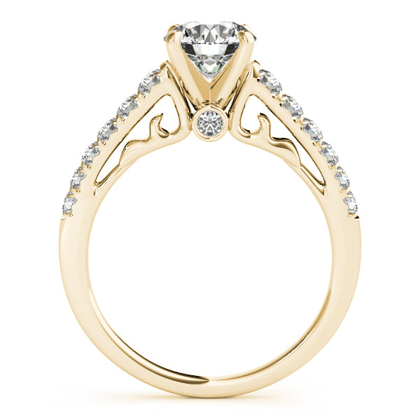 Single Row Prong Set Engagement Ring