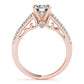 Single Row Prong Set Engagement Ring