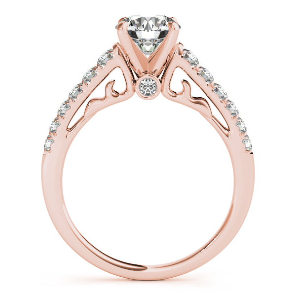 Single Row Prong Set Engagement Ring