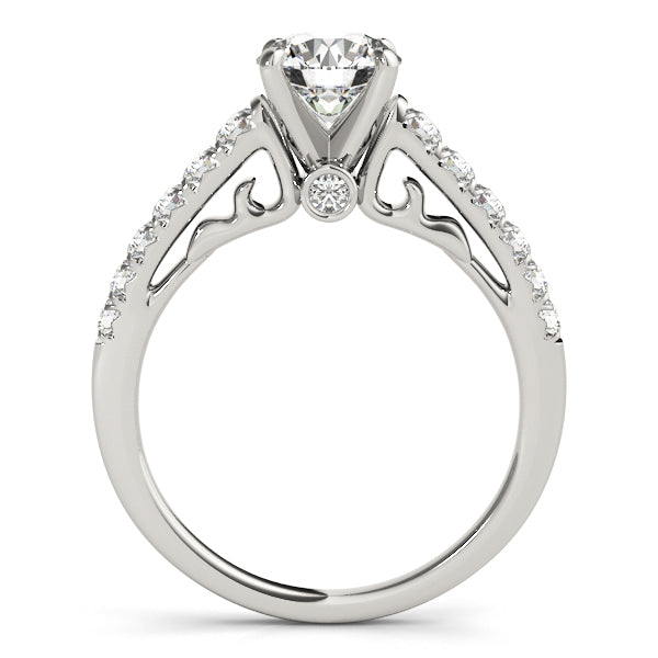Single Row Prong Set Engagement Ring