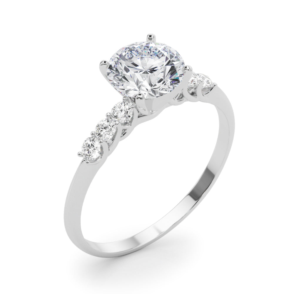 Single Row Trellis Engagement Ring
