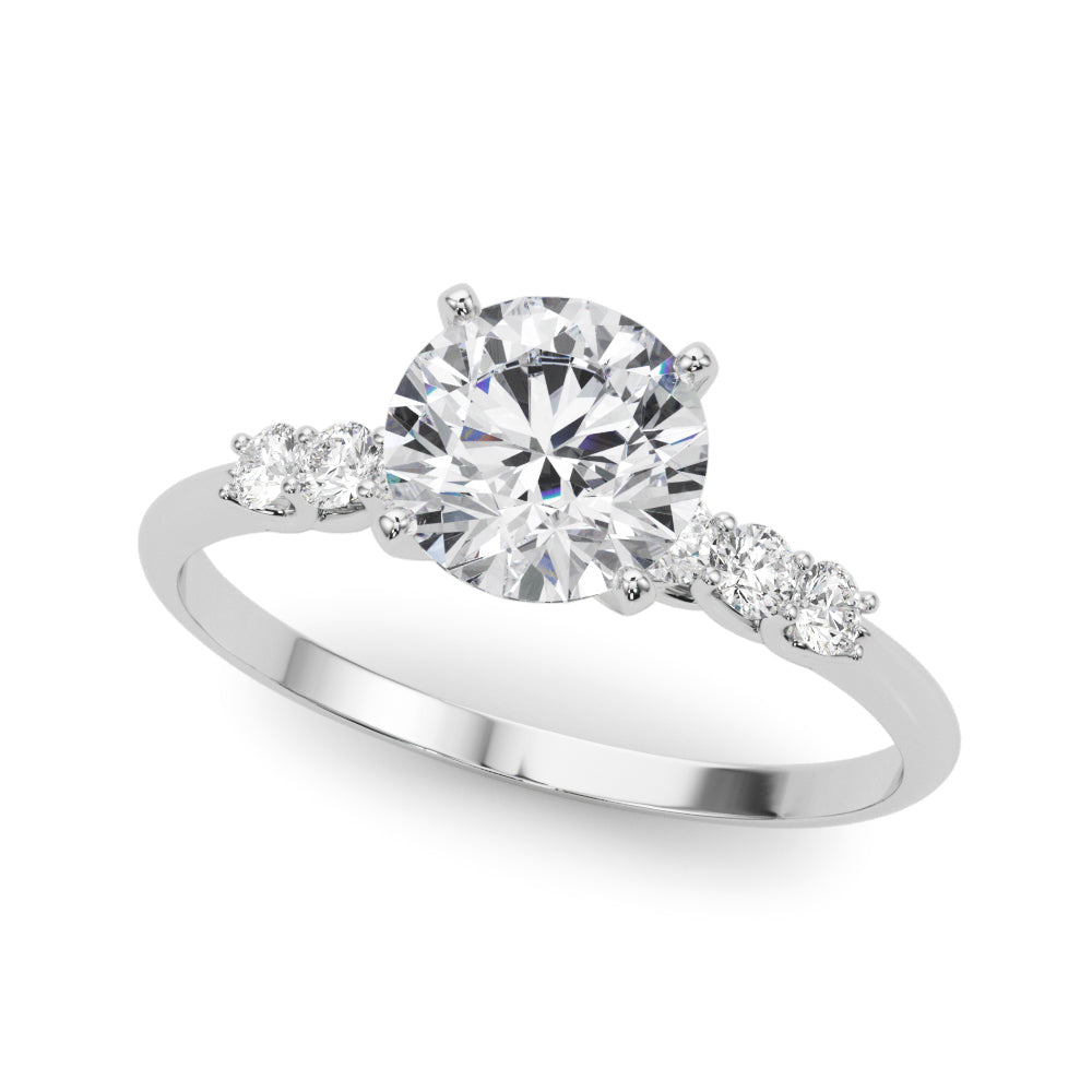 Single Row Trellis Engagement Ring