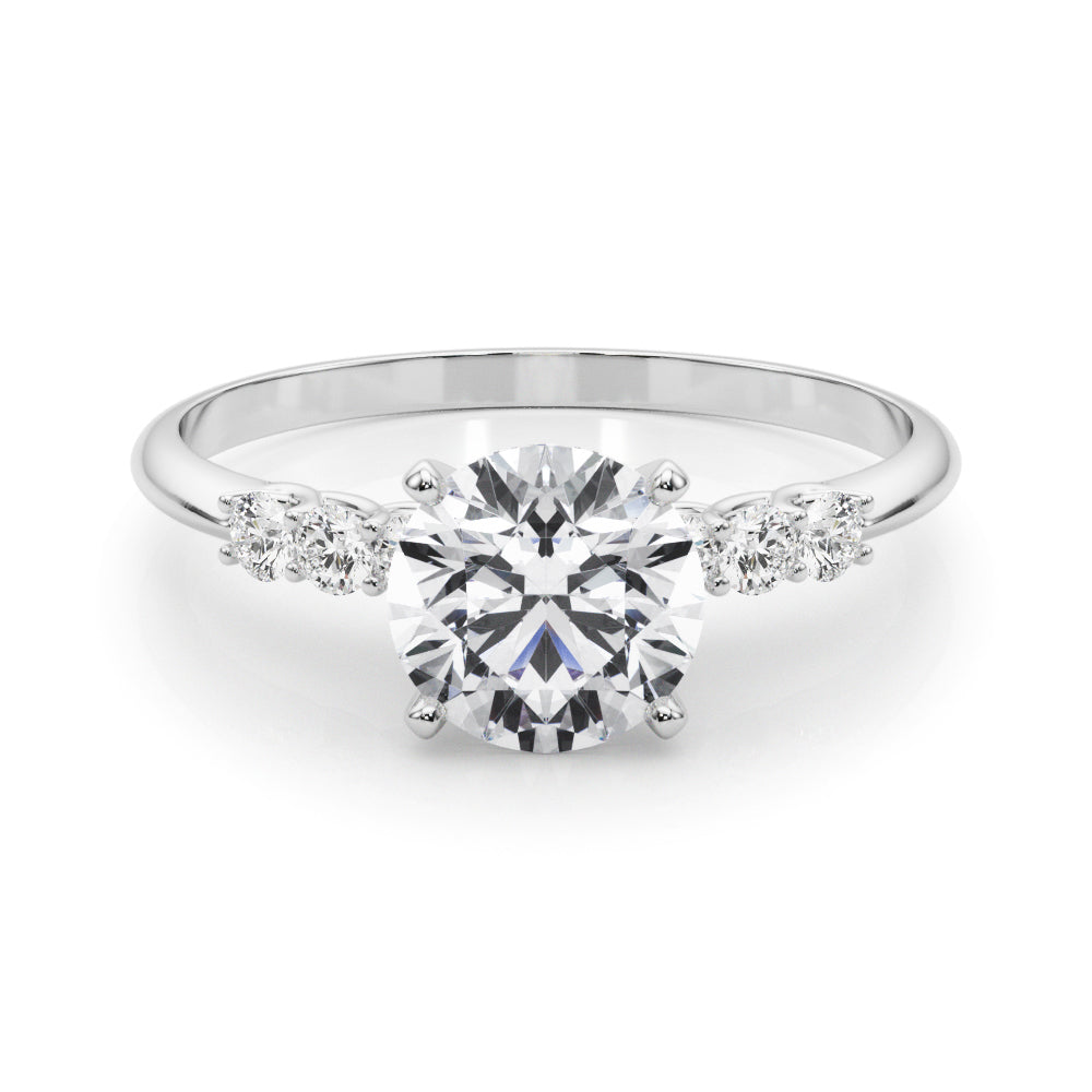 Single Row Trellis Engagement Ring