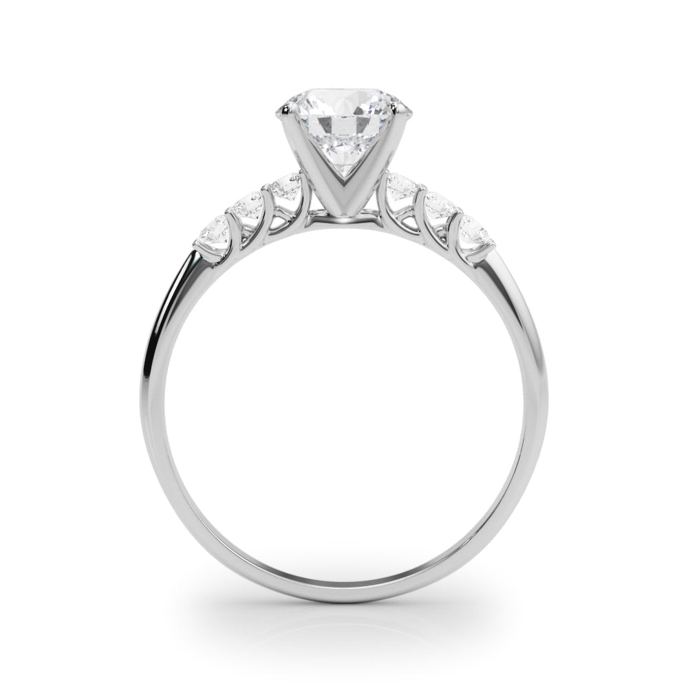 Single Row Trellis Engagement Ring