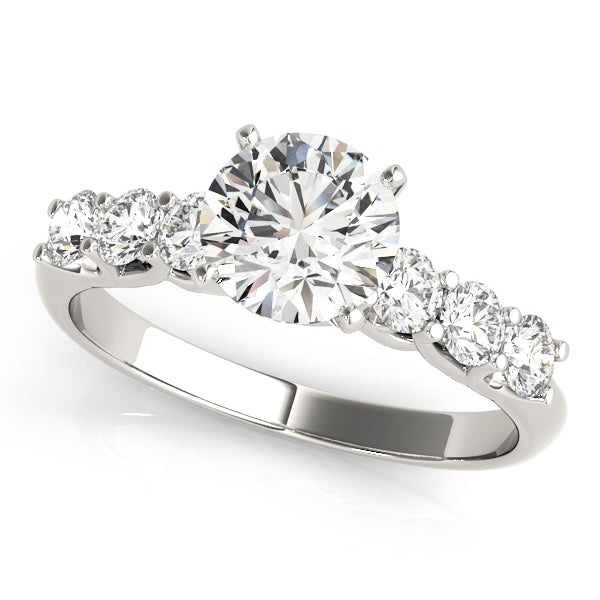 Single Row Trellis Engagement Ring