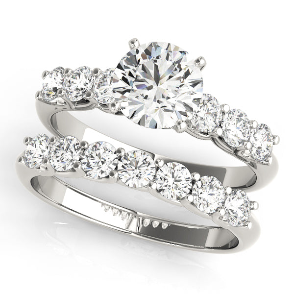Single Row Trellis Engagement Ring