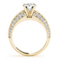 Multirow Milgrain Engagement Ring