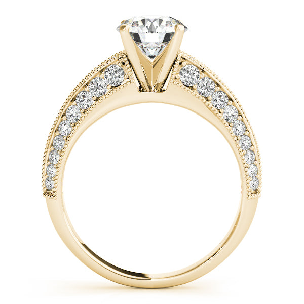 Multirow Milgrain Engagement Ring