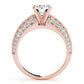 Multirow Milgrain Engagement Ring