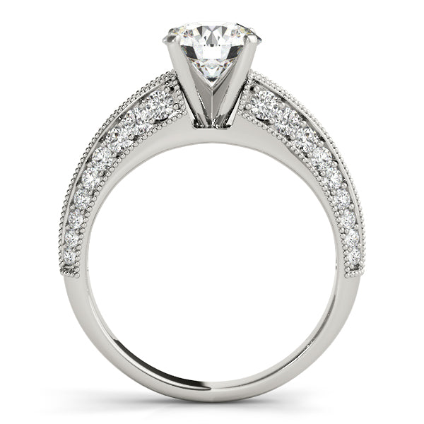 Multirow Milgrain Engagement Ring