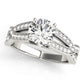 Multirow Split Shank Milgrain Engagement Ring