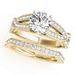 Multirow Split Shank Milgrain Engagement Ring