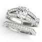 Multirow Split Shank Milgrain Engagement Ring