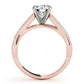 Multirow Split Shank Milgrain Engagement Ring