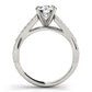 Multirow Split Shank Milgrain Engagement Ring