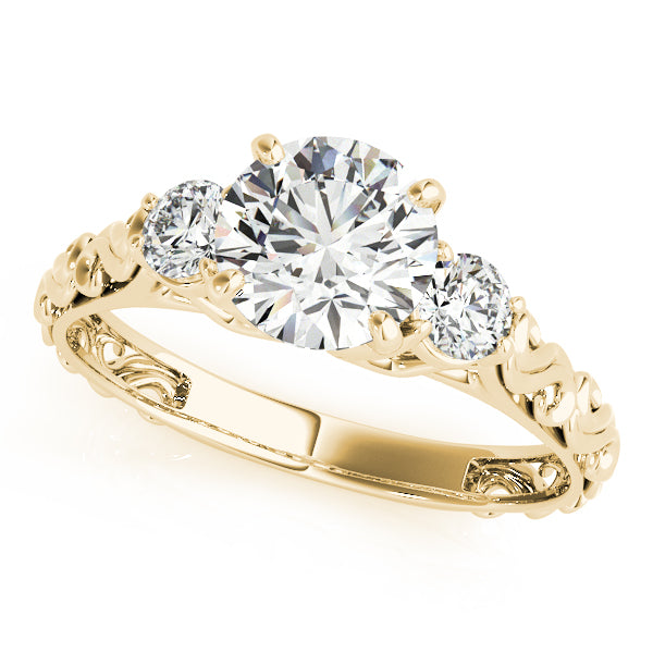 Vintage-Inspired 3-Stone Engagement Ring