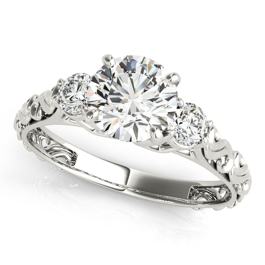 Vintage-Inspired 3-Stone Engagement Ring