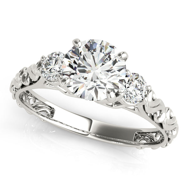 Vintage-Inspired 3-Stone Engagement Ring