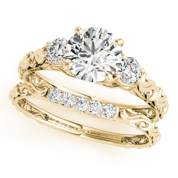 Vintage-Inspired 3-Stone Engagement Ring