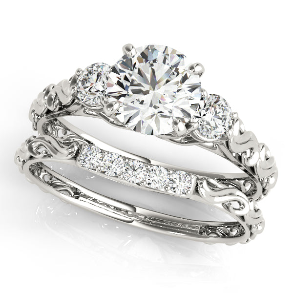 Vintage-Inspired 3-Stone Engagement Ring