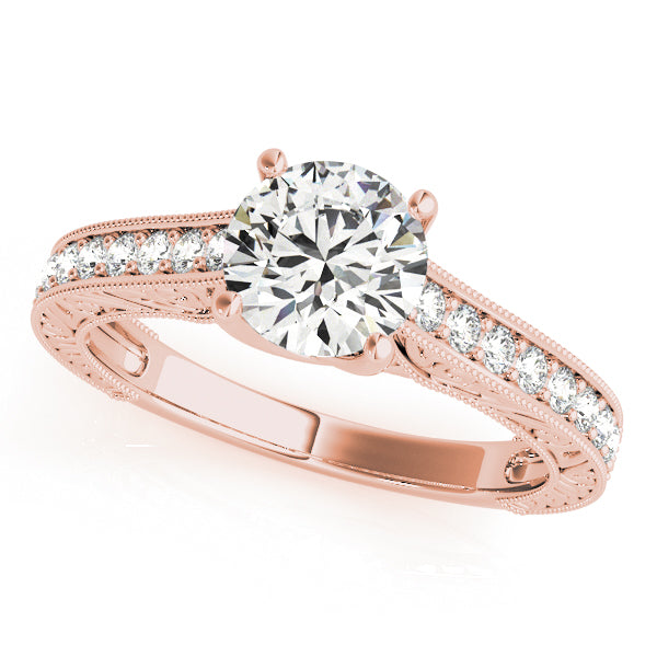 Vintage-Inspired Milgrain Trellis Engagement Ring