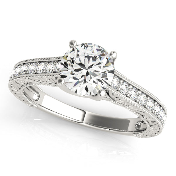 Vintage-Inspired Milgrain Trellis Engagement Ring