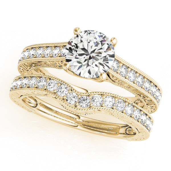 Vintage-Inspired Milgrain Trellis Engagement Ring