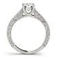 Vintage-Inspired Milgrain Trellis Engagement Ring