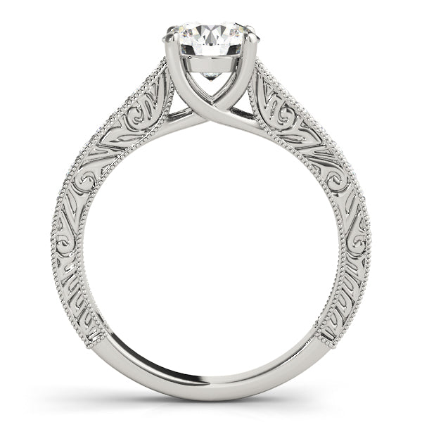Vintage-Inspired Milgrain Trellis Engagement Ring