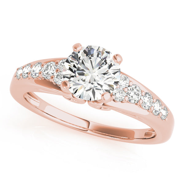 Single Row Prong Set Engagement Ring