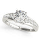 Single Row Prong Set Engagement Ring