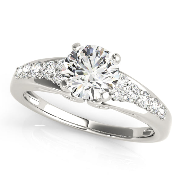 Single Row Prong Set Engagement Ring