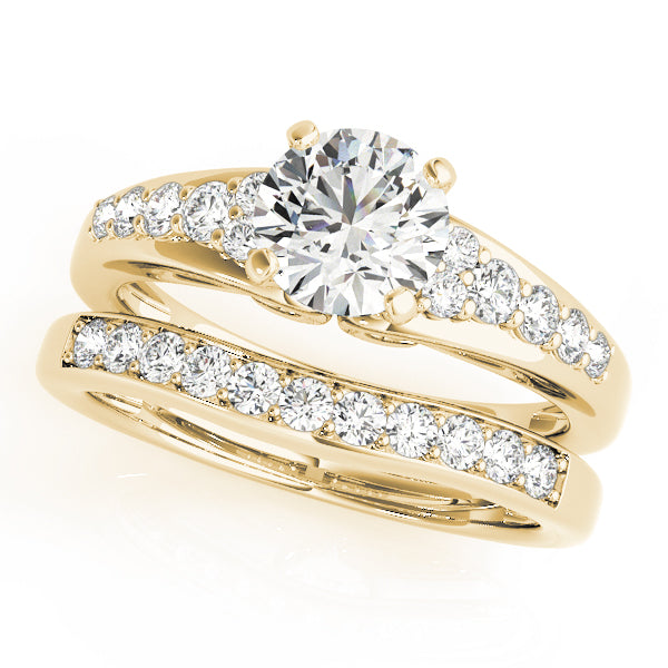 Single Row Prong Set Engagement Ring
