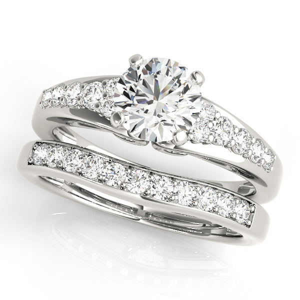Single Row Prong Set Engagement Ring