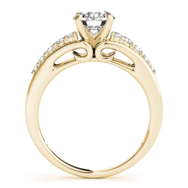 Single Row Prong Set Engagement Ring