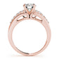 Single Row Prong Set Engagement Ring