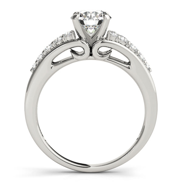 Single Row Prong Set Engagement Ring