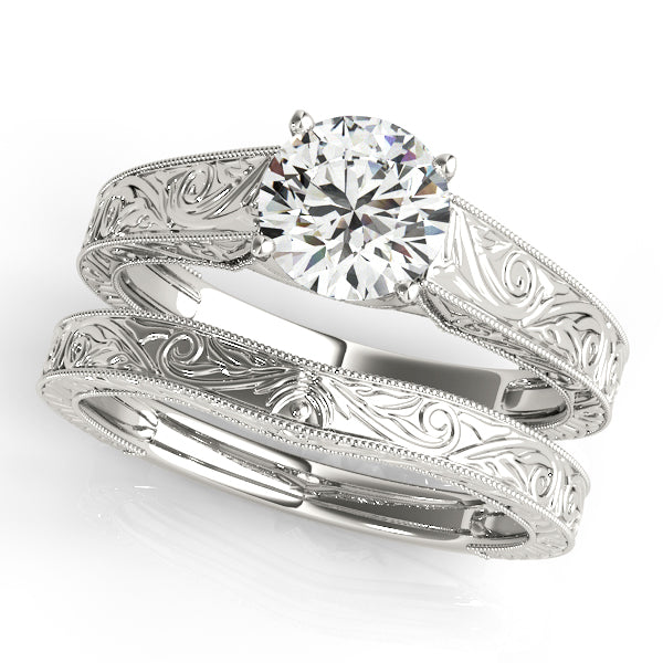Vintage Inspired Trellis Engagement Ring