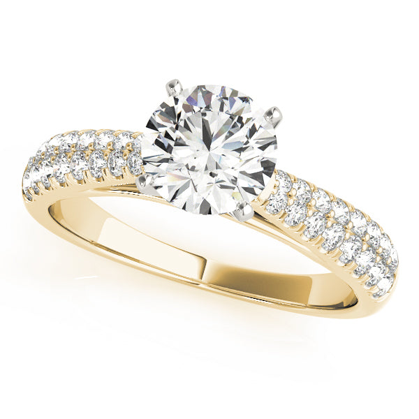 Round 2-Row Pavé Engagement Ring