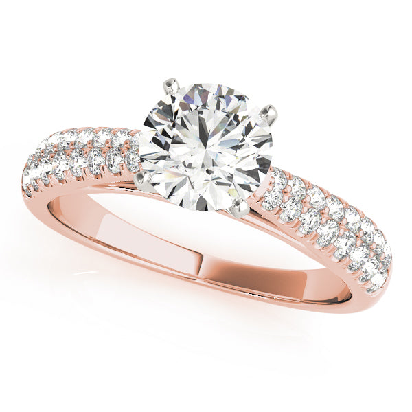 Round 2-Row Pavé Engagement Ring