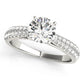 Round 2-Row Pavé Engagement Ring