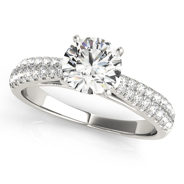 Round 2-Row Pavé Engagement Ring